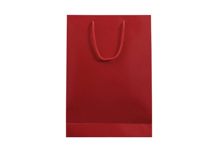 空白购物手工艺纸袋模型孤立的背景。时装广告