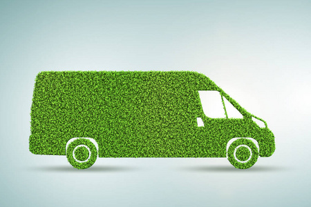 绿色低排放电动汽车概念三维渲染