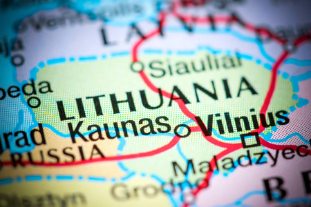 立陶宛考纳斯在地图上