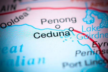 塞杜纳。地图上的澳大利亚