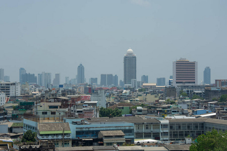 曼谷市景观建筑与街道