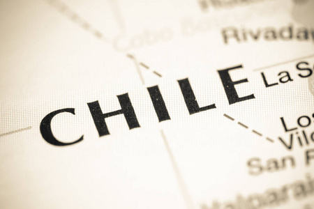 地图上的智利