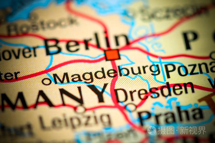 马格德堡地图上的德国
