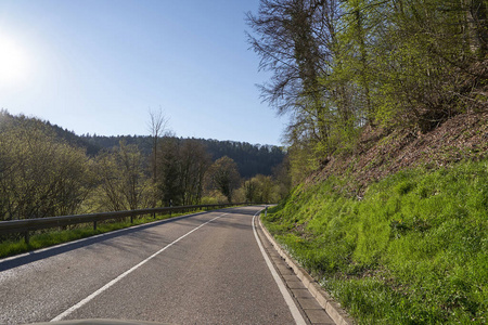 太阳 德语 春天 乡村 国家 季节 公路 旅行 欧洲 自然