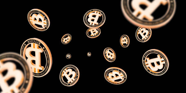 金价下跌加密现金.litecoin,以太坊加密货币概念照片