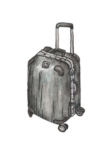 终端 塑料 旅行者 行李箱 素描 皮革 飞机 水彩 冒险