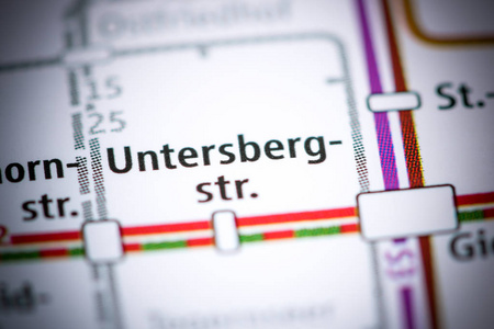 Untersberg街站。慕尼黑地铁地图。