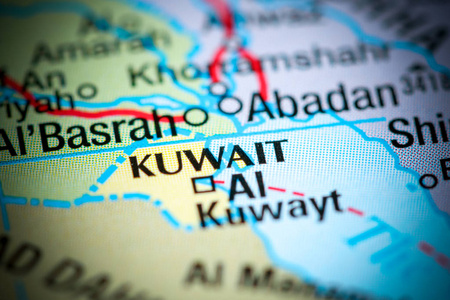地图上的科威特