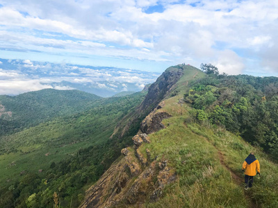 泰国清迈蒙戎山的游客