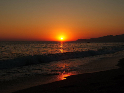 海滩 暮光 太阳 闪耀 海洋 日落 火鸡 海滨