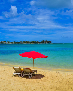 Beautiful seascape of Mauritius Island 