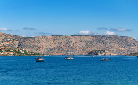 海景，美丽的夏季风景，希腊