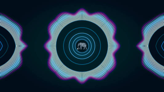 动画.抽象音轨动画照片