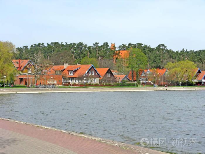 库尔什基湾沿岸的渔场景色立陶宛奈达