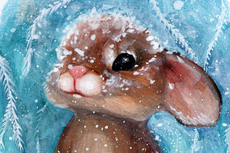 雪花 卡通 兔子 寒冷的 艺术 自然 庆祝 动物 毛皮 毛茸茸的