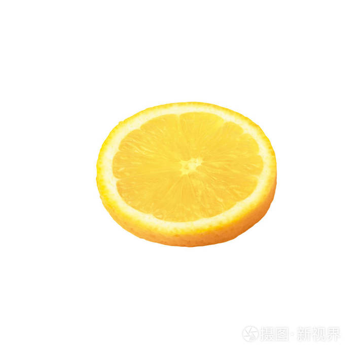 sliced lemon isolated 