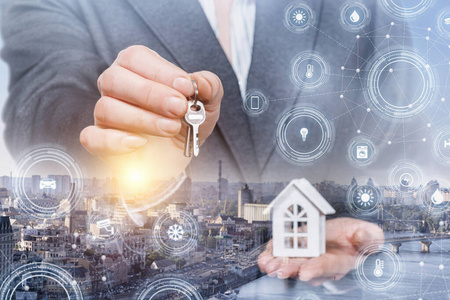 负担得起的服务房地产销售和租赁中的服务理念.照片