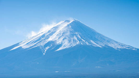 日本山梨町富士山的近景
