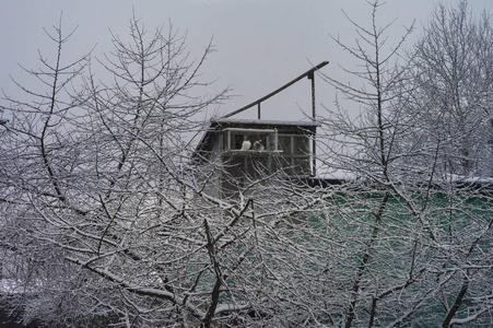 冬季风景与鸽舍