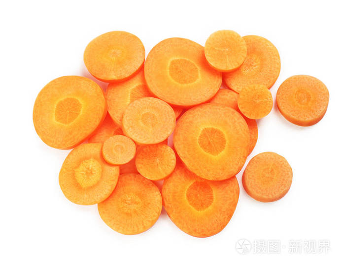 白底鲜胡萝卜片