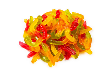 Juicy colorful jelly sweets. Gummy candies. 