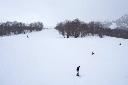 地狱 环境 格雷维纳 滑雪者 希腊 天空 冷杉 小山 运动