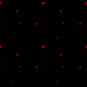 黑色b上无缝图案红心情人节模板