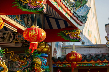 red lantern decoration for Chinese New Year Festival at Chinese 