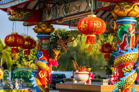 red lantern decoration for Chinese New Year Festival at Chinese 