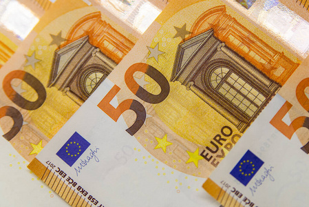 五十欧元的。通货膨胀破产货币汇率的概念