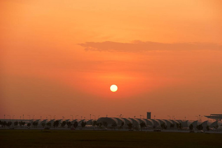 美丽的 日落 旅游业 暮光 亚洲 机场 夏天 美女 黎明
