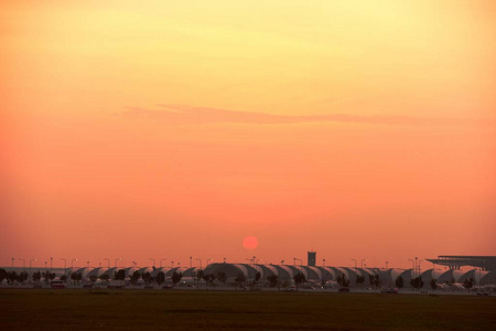 亚洲 自然 黄昏 环境 场景 机场 领域 农场 早晨 日出