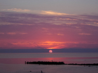 早晨 日出 日落 天空 黎明 海洋 傍晚 地平线 自然 反射