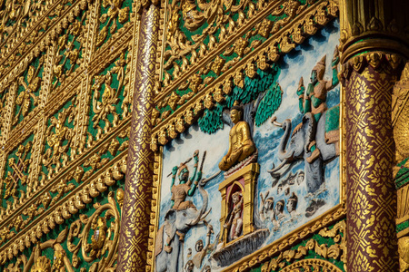 Buddist temple Vat Haysoke in Vientiane. Laos. Asia. 