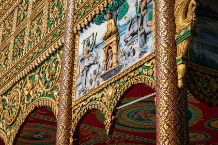 Buddist temple Vat Haysoke in Vientiane. Laos. Asia. 