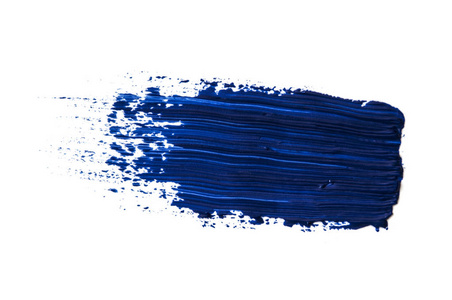 蓝色绘画艺术干笔笔触。水彩画亚克力手帕