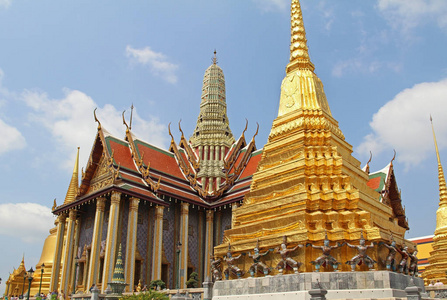 泰国传统建筑曼谷大皇宫。