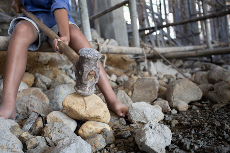 Concept of poverty and child labor, Children who are working on 