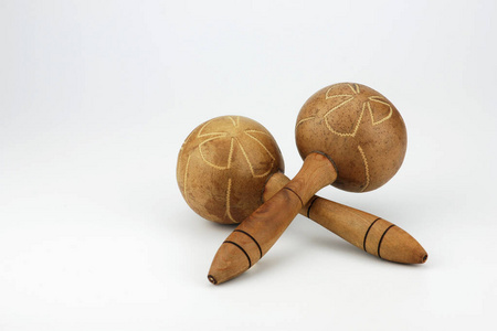 Maracas. Beautiful maracas on white background. 