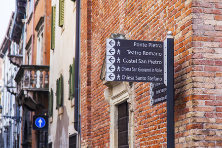 维罗纳 美丽的 旅行 意大利 意大利语 古老的 市中心 地标
