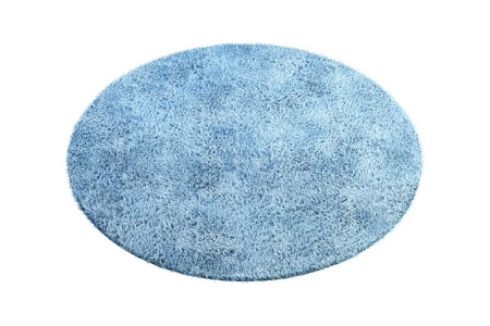 现代浅蓝色高绒地毯。三维渲染