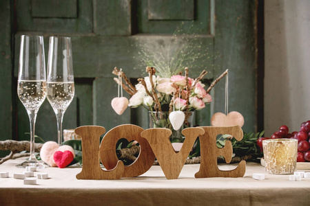 情人节餐桌布置照片