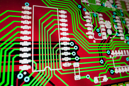 PC机屏幕上的PCB电路