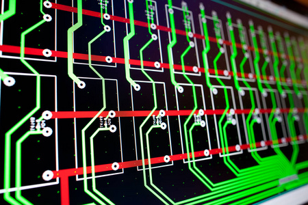 PC机屏幕上的PCB电路