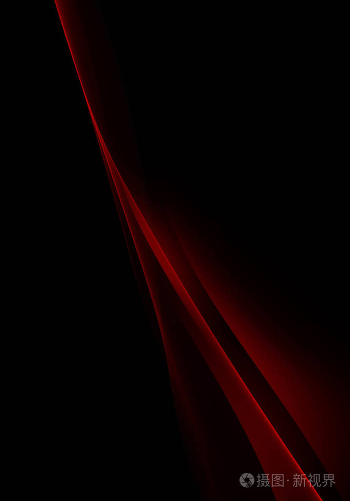 抽象背景波黑色和红色抽象背景墙纸或名片