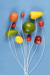 气球 浮动 几个 激励 饮食 水果 复制空间 颜色 夏天