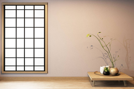 日本房间空房间窗户设计白色木地板日本国际照片