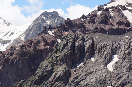 冰川 冬天 全景图 自然 山谷 风景 攀登 天空 阿尔卑斯山