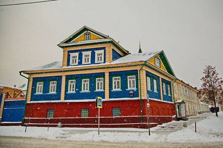 俄罗斯 旅游业 古老的 商人 旅行 房子 历史 城市 街道
