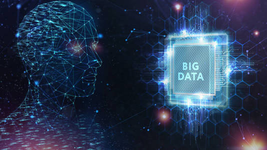 Business, Technology, Internet and network concept. Big Data Int